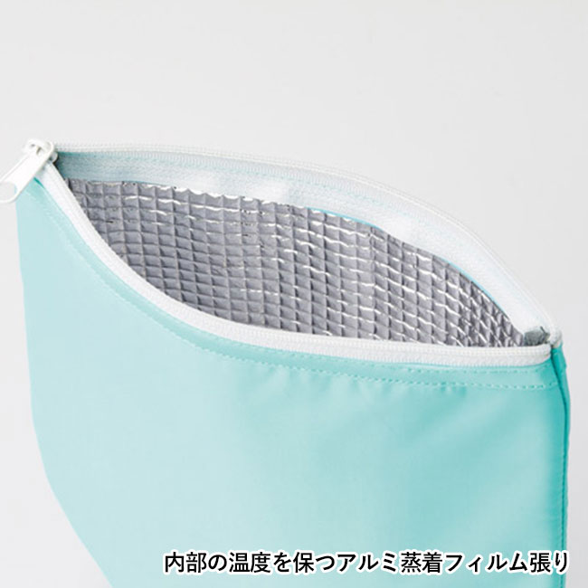 保冷ポーチ付 極細ネックヒンヤリング（SNS-1002527）内部の温度を保つアルミ蒸着フィルム張り