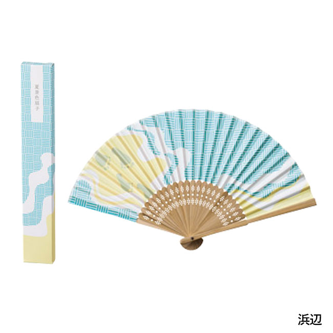 夏景色扇子(SNS-1002529)浜辺