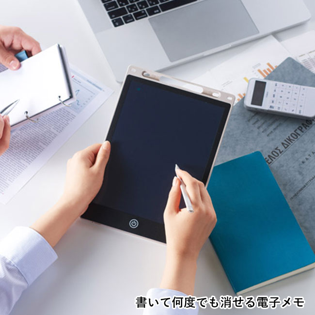 ペタっと貼れる！電子メモパッド　ラージ（SNS-1002533）書いて何度でも消せる電子メモ