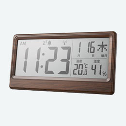 温湿度表示付き電波時計