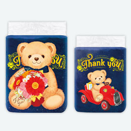 テディベアトイレットロール4ロール(ダブル)