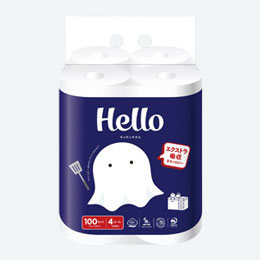 ハロー キッチンタオル100カット(4ロール)