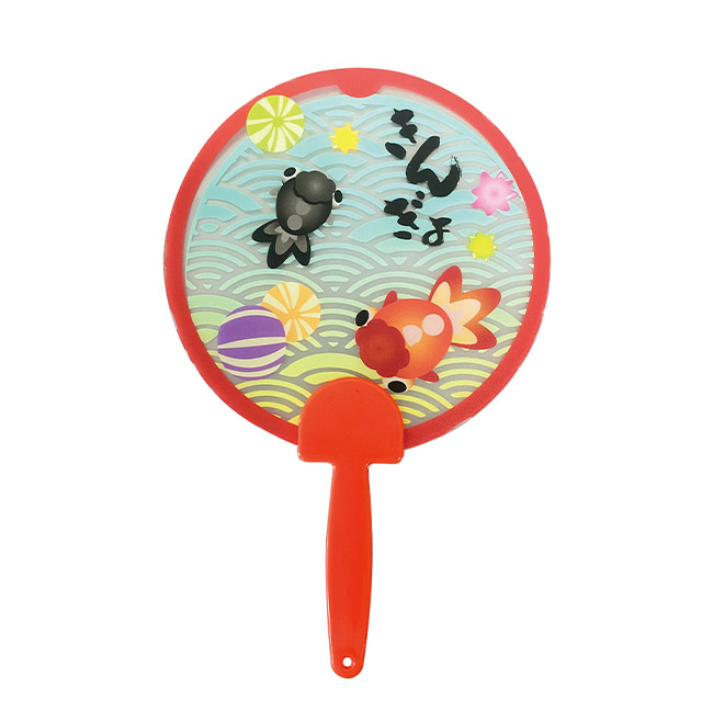 夏柄うちわ　金魚（SNS-1002631）柄１