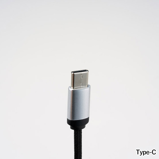 カラビナ付USBマルチケーブル(SNS-1002778)Type-C