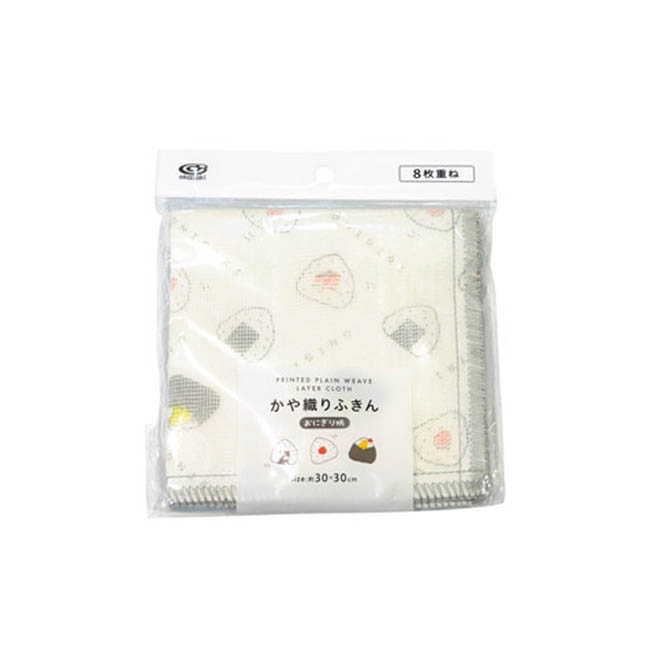 おにぎり柄 かや織りふきん(SNS-1002798)ふきん グレー