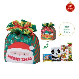 クリスマス　スクエア巾着お菓子セット