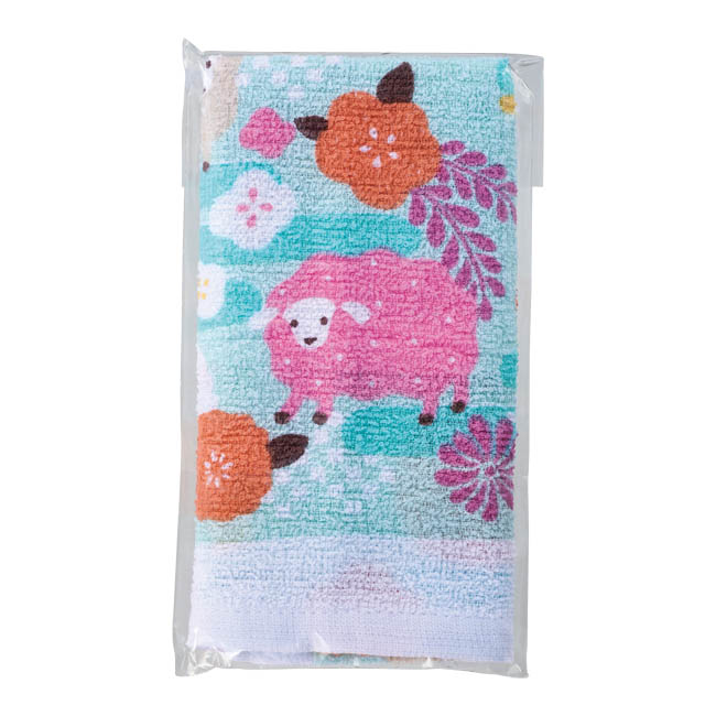 干支タオル 彩花ひつじ（SNS-1002919）　本体　パッケージ入り
