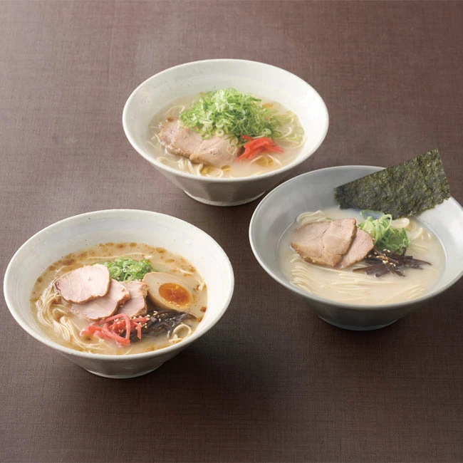 にっぽん美食めぐり 福岡ラーメン食べ歩き(SNS-1002961) 使用イメージ(ラーメン3種)
