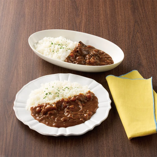レンジで簡単!こだわりカレー食べ比べ2食入(SNS-1002970) 使用イメージ(カレーライス)