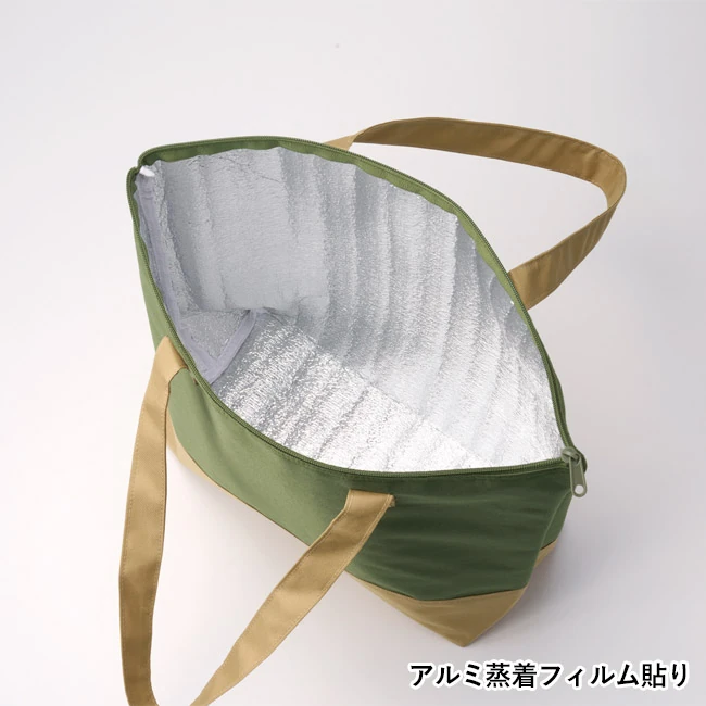 再生PET保冷温ビッグトートバッグ（SNS-1002991）　アルミ蒸着フィルム貼り