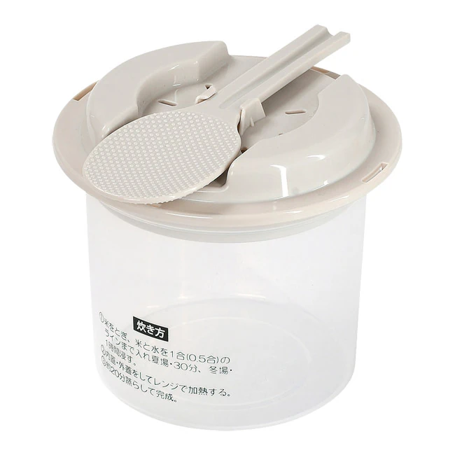 レンジで作るご飯鍋1合用 しゃもじ付き(SNS-1002995) 本体