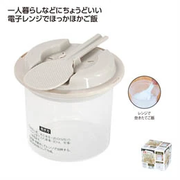 レンジで作るご飯鍋1合用　しゃもじ付き