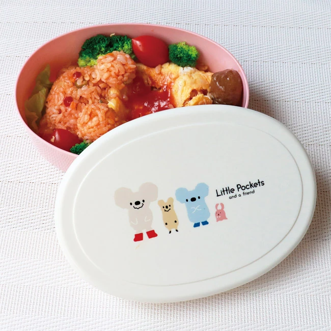Little Pockets 小判形お弁当箱(SNS-1002998) 使用イメージ(お弁当を詰めた様子)