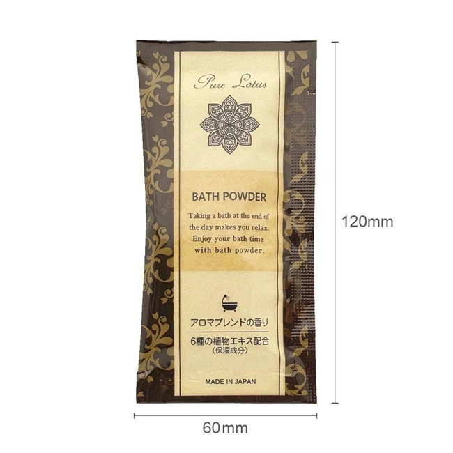 ピュアロータス(SNS-0800047) パウチ単体のサイズ表記。縦120mm×横60mm