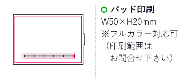 PETカラフルふせんセット（mcFC063）名入れ画像　パッド印刷50×20mm　フルカラー印刷