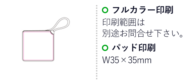 除菌パッドケース（mcHB051）名入れ画像　パッド印刷  W35×H35mm　フルカラー印刷　印刷範囲は別途お問合せ下さい。