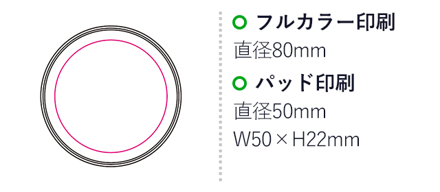 ワイヤレス充電器（mcMA039）名入れ画像　パッド印刷直径50mm又は50×20mm、フルカラー印刷直径80mm