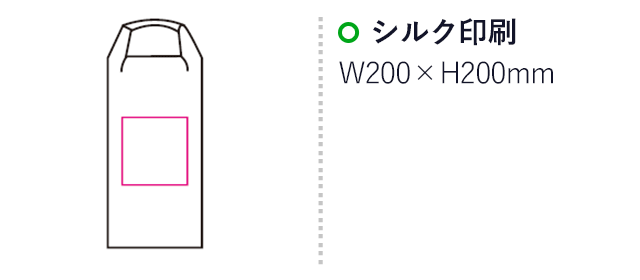 ビーチバッグ 15L（mcOD043）名入れ画像　シルク印刷200×200mm