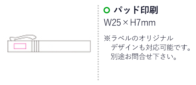 除菌スプレー65（SNS-1200014）名入れ画像　パッド印刷：W25×H7mm