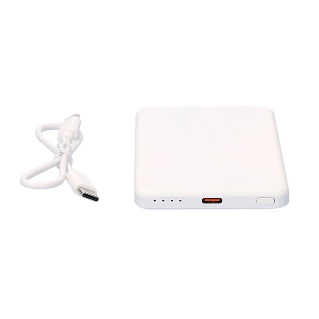 マグネット付ワイヤレスバッテリー5000（SNS-1200183）斜め面
