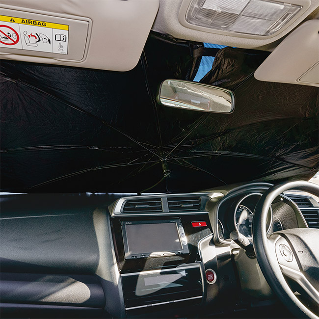 フロントサンシェード（SNS-1200202）使用イメージ（車内）