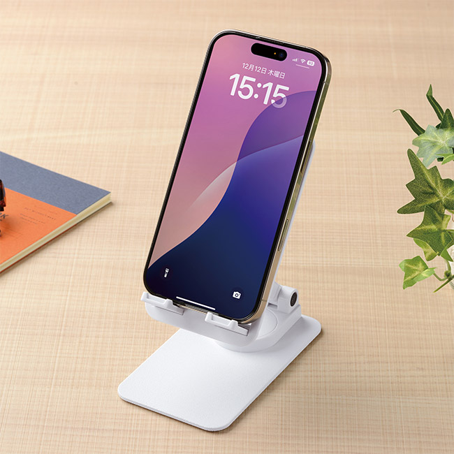マルチモバイルスタンド(SNS-1200206)使用イメージ(スマホ)