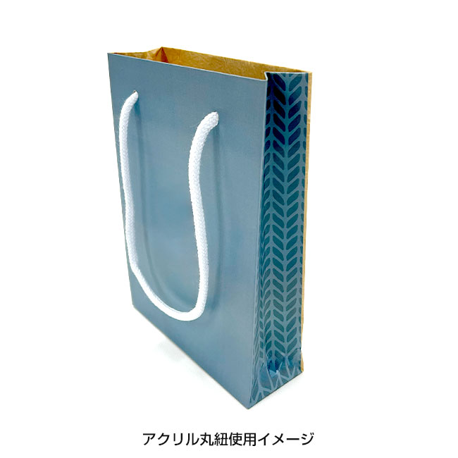 【1000枚まで受付】全面フルカラーオリジナル紙袋　W150×D50×H200mm（SNS-1100115）アクリル丸紐使用イメージ