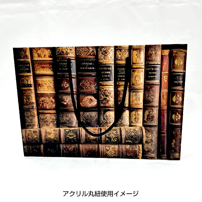 【1000枚まで受付】全面フルカラーオリジナル紙袋　W320×D50×H220mm（SNS-1100124）アクリル丸紐使用イメージ
