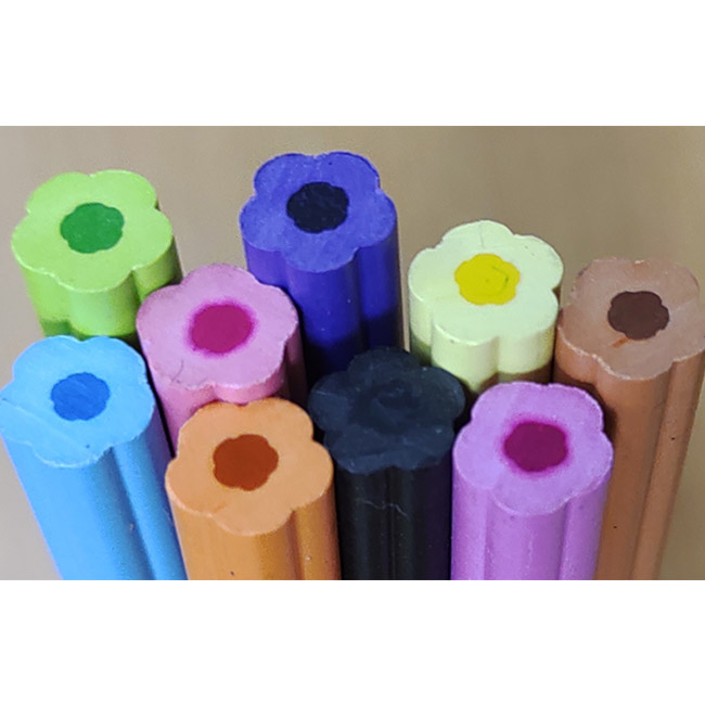 リサイクル色鉛筆12P（SNS-3300009）断面部分