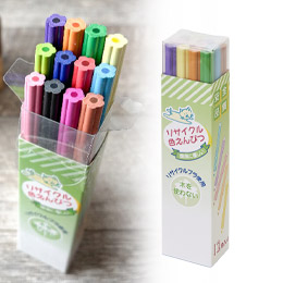 リサイクル色鉛筆12P