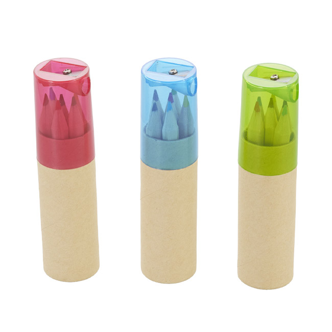 色えんぴつ6pcsシャープナー付き（SNS-3300011）