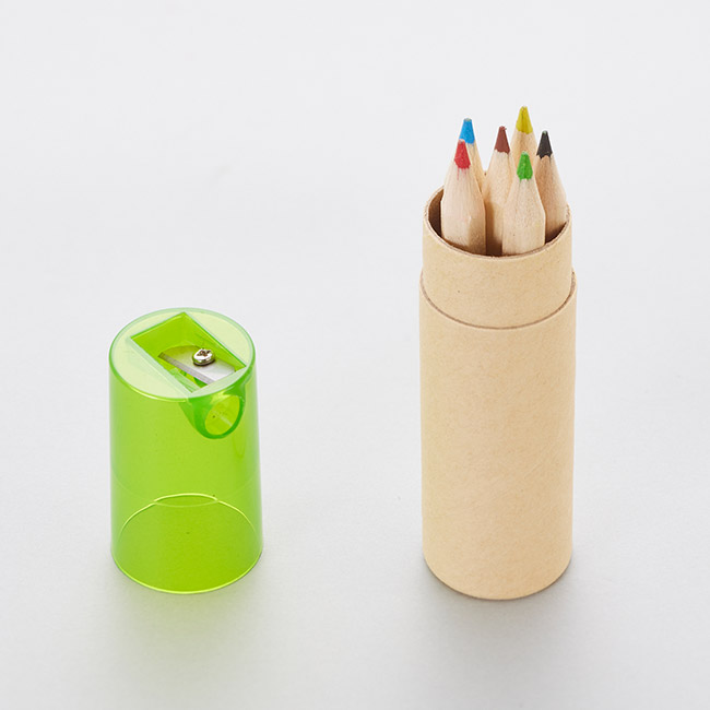 色えんぴつ6pcsシャープナー付き（SNS-3300011）本体