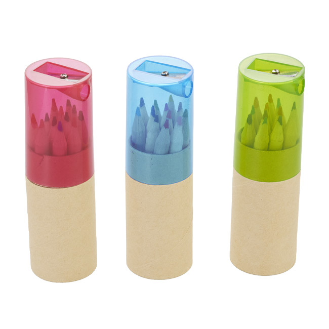 色えんぴつ12pcsシャープナー付き（SNS-3300012）