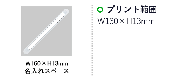 Ｌ・Ａマグネットバー(SNS-0100050)名入れ画像　印刷範囲　W160×H13mm