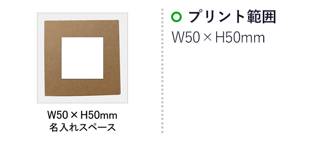 付箋付ブロックメモ(SNS-0100061)名入れ画像　印刷範囲　W50×H50mm