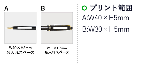 エンペラーＢＰ/ＳＰセット(SNS-0100066)名入れ画像　印刷範囲　A：W40×H5mm　B：W30×H5mm