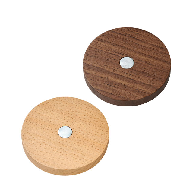 ウッド丸型マグネット(SNS-0100142)背面