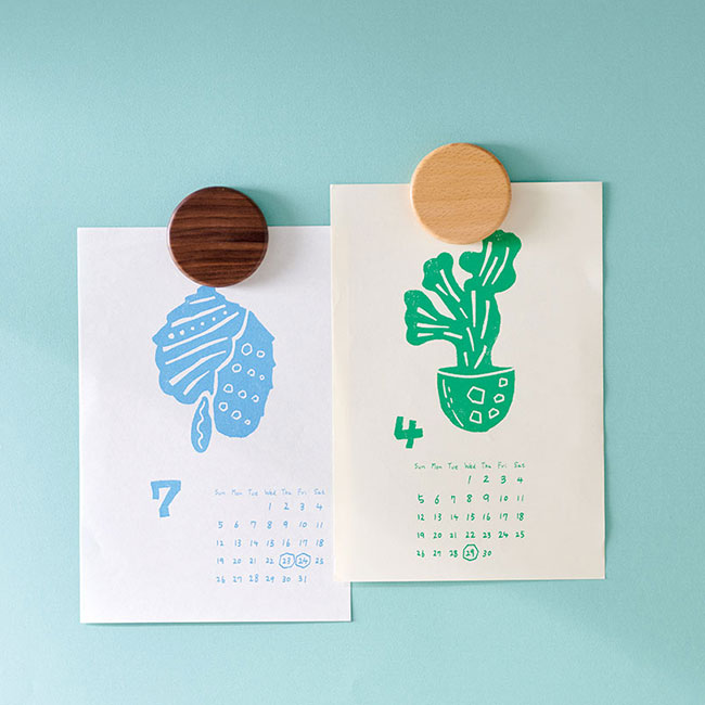 ウッド丸型マグネット(SNS-0100142)使用イメージ