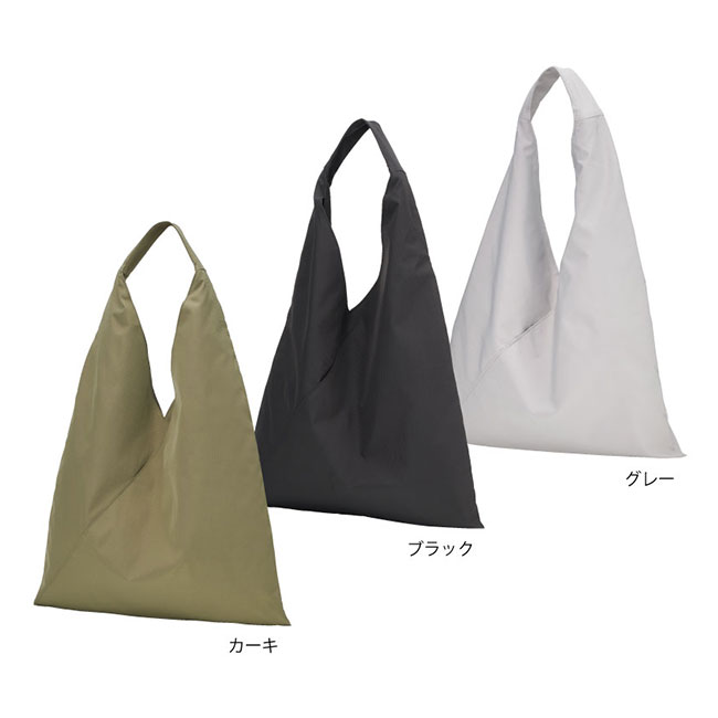 トライアングルトートバッグ（SNS-0100145）カーキ、ブラック、ブラック