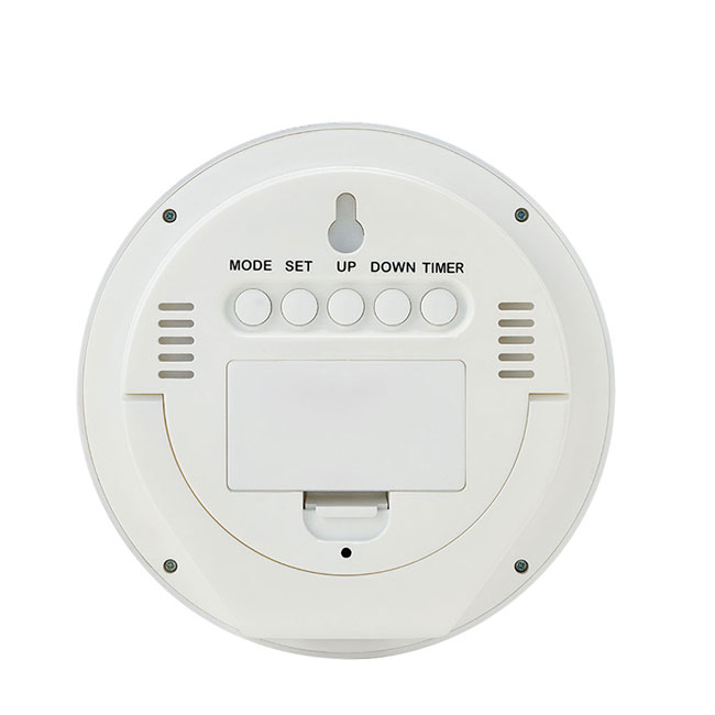 表示が見やすい丸時計(SNS-0100148)背面