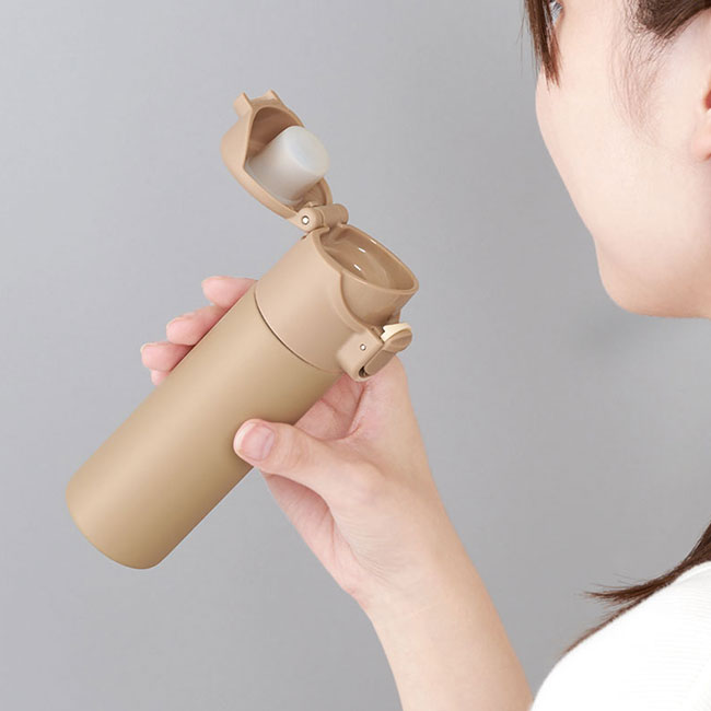 片手で飲めるワンタッチミニボトル140ml(SNS-0100151)サイズイメージ