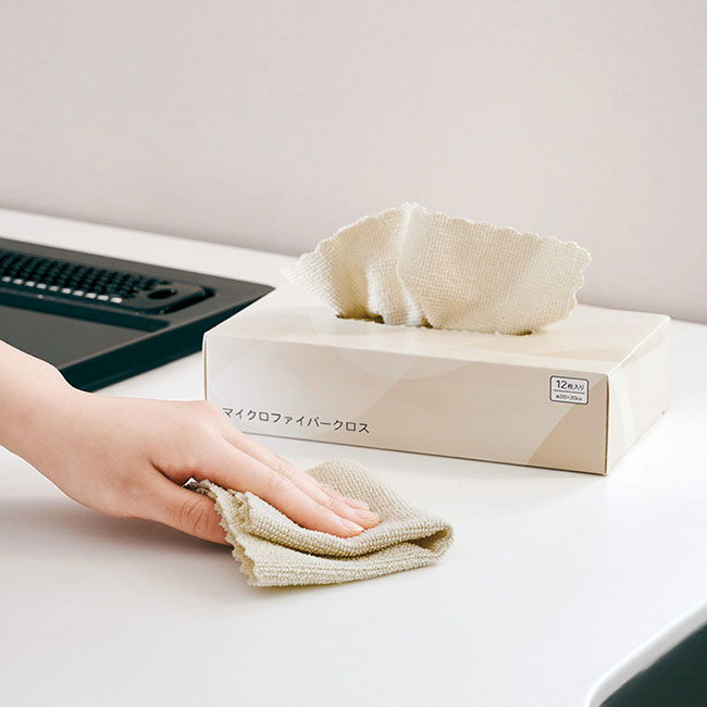 マイクロファイバークロス12枚入り（SNS-0100154）キッチンの掃除