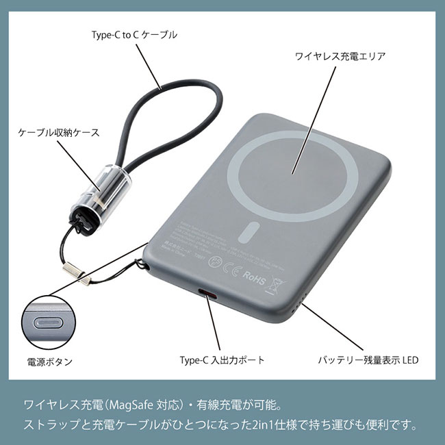 ワイヤレスチャージャー(SNS-0100155)2in1仕様