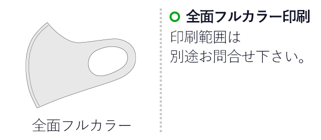 日本製クールマスク（東レ生地86％使用）（全面フルカラー対応）(SNS-OR-001)名入れ画像