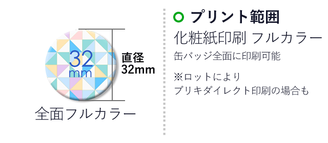 32mm缶バッジ(can-badge-32mm)名入れ画像 　化粧紙印刷　フルカラー