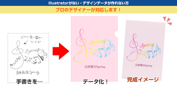 プロのデザイナーがA5クリアファイルデザイン対応します！