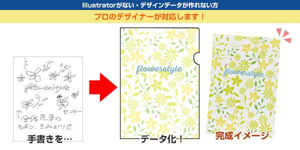プロのデザイナーがB5クリアファイルデザインを対応します！