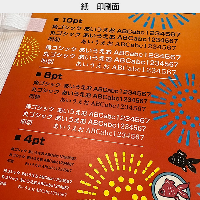 紙製ミニのぼり（置き型スタンド付き）（mininobori-paper）紙　印刷面