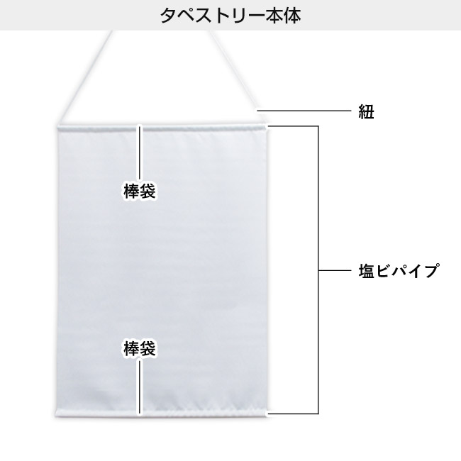 オーダーメイドサイズ タペストリー（tapestry-ordermade）タペストリー本体仕様