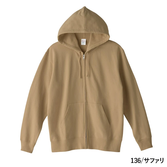10.0オンス ジップパーカー(00208-NAZ) 本体 455/ライトベージュ